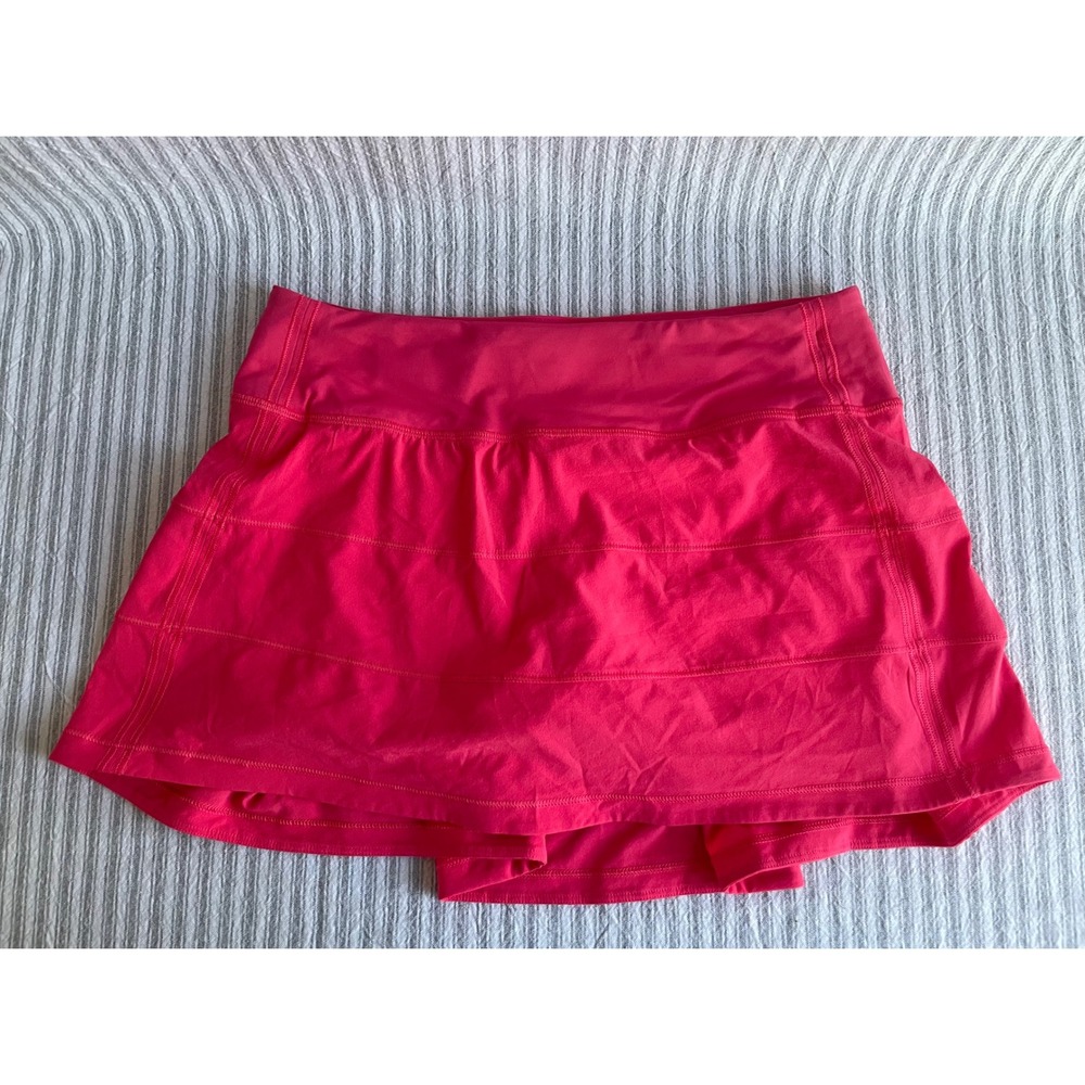 Lululemon Pace Rival Skirt Pink Pleated Tennis Running Skort Size 4 LW8AC6R